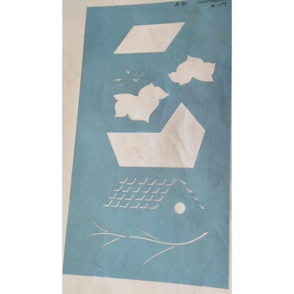 Sandy Aubuchon Stencil Birdhouse Ivy Easy Art Productions Free Form ST04